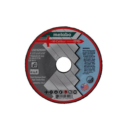 METABO Grinding Wheel 5" x 1/4 x 7/8 - CA46U M-Calibur T27 US616291000